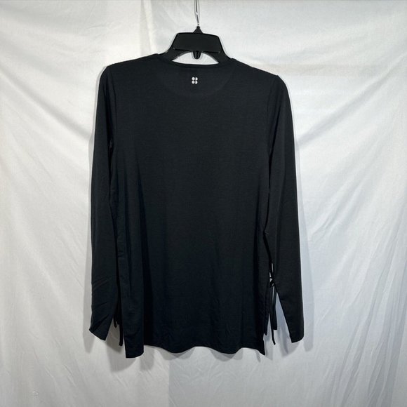 NWT $68 Sweaty Betty [ Small 4-6 ] Long-Sleeve Side-Tie‎ Yoga Top in Black - Picture 10 of 13